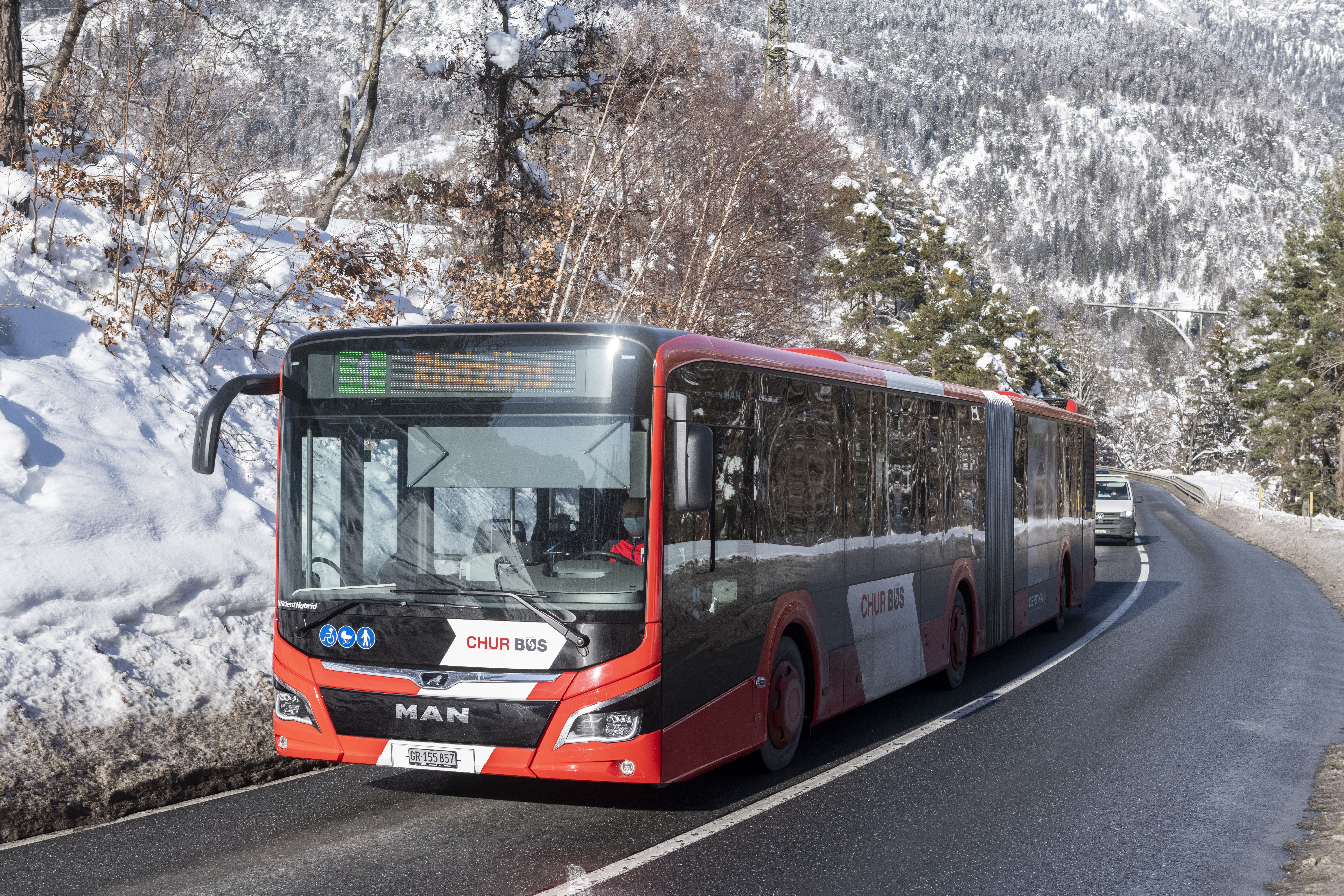 Chur Bus im Winter